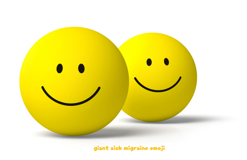 giant sick migraine emoji
